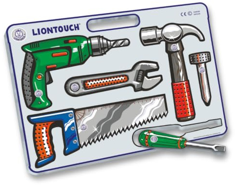 Liontouch - Werkzeugspielset für Kleinkinder – Ab 1 Jahr | Sicheres Schaumstoff-Set mit Bohrmaschine, Hammer, Säge, Schraubenzieher, Schraubenschlüssel & Nagel | Lernspielzeug für Bauen & Konstruktion