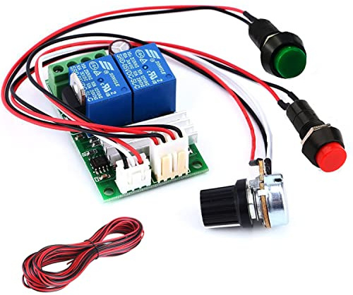RUNCCI-YUN 6V 12V 24V DC 3A PWM Motor-Drehzahlsteller,DC Motor Controller,Reversible PWM Controller 12V 24V Forward Reverse Switch