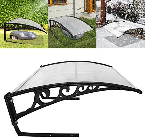 LZQ Mähroboter Garage Dach Carport aus Polycarbonat vor Regen, Hagel und UV-Strahlen für Automower Rasenmäher Roboter Rasenroboter 103 x 81 x 45 cm