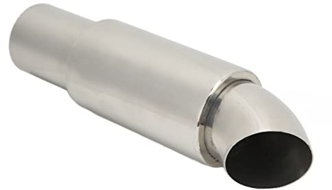 Punta del Silenciador de Escape del Automóvil, Tubo del Silenciador de Escape del Automóvil 51 Mm X 63 Mm Reemplazo Universal de Plata de Acero Inoxidable Redondo de Entrada Tubos de escape