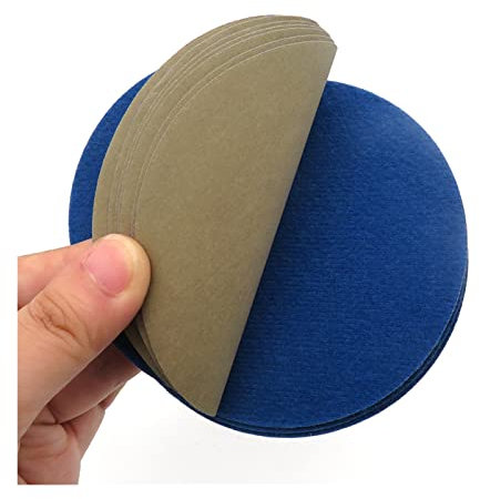 TRENTSNOOK Papel de Lija Disco de Lijado Redondo de 5 Pulgadas de 125 mm, 60-10000 Disco de Papel de Lija Mojado y seco, Papel de Lija de Flocado, Madera de carburo de Silicona Pulido (Size : 1500)