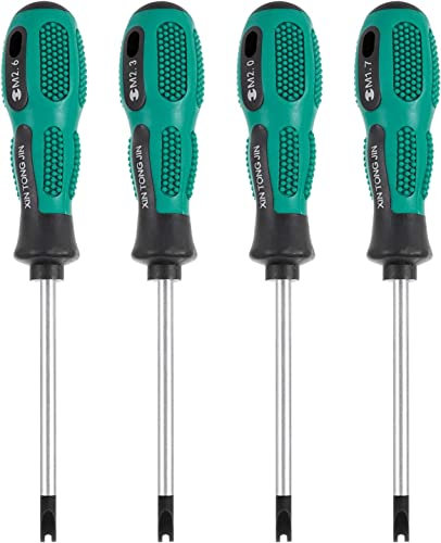 Grapelet 4PCS / Set Set di cacciaviti cacciavite Punte U magnetico scanalato Forcella tipo magnetico driver Slotted Screw CR-V Multi Function Kit di utensili a mano