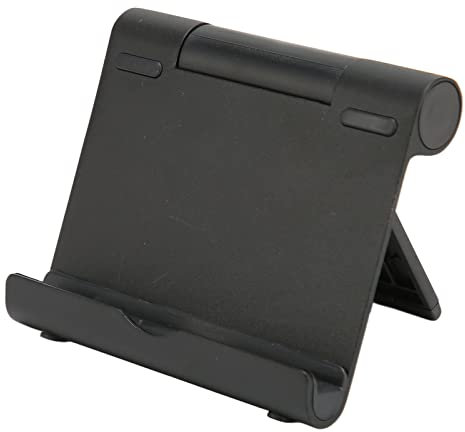 Hooleey telefonstativ Vikbart bärbart justerbart 180 graders tabletthållare i aluminiumlegering för skrivbord (Black)