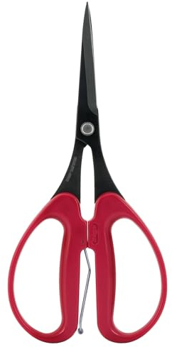 ALLEX Trimming Scissors for Gardening 7 - Japanese Floral Garden Scissors for Plants, Flowers, Herbs - Japanese Stainless Steel Blade with Non-Stick Coating - Spring Loaded Handle - Made in JAPAN