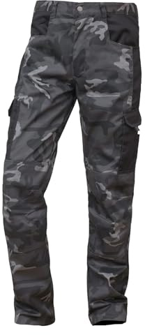 WORK IDEA - Pantaloni Cargo da Lavoro da Uomo, con Tasche Interne al Ginocchio
