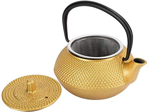 Teiera in Ghisa, Teiera Bollitore 0,3 L Decorazione della Casa Artigianato da Collezione Tetsubin Giapponese Teiere e Posate da caffè Non Rivestite Decorazione Elegante