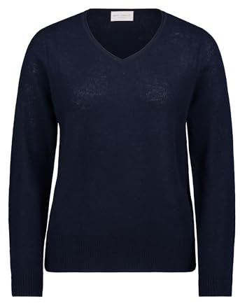 Betty Barclay Damen Kaschmir-Pullover mit V-Ausschnitt 36, dunkelblau