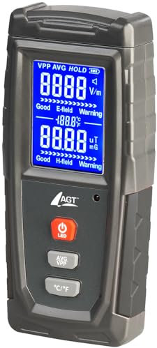 AGT Geigerzähler: Digitales Akku-EMF-Messgerät mit LCD-Display (Strahlen Messgerät, EMF-Messgeraet)