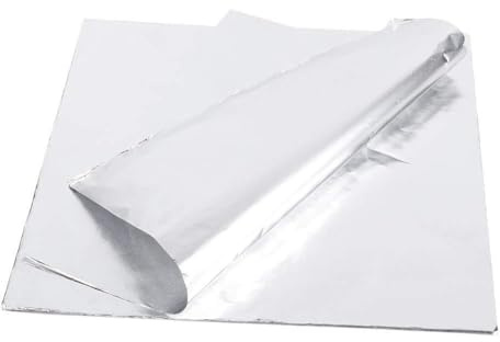 Thickened 25 Micron Aluminum Foil, High Temperature Resistant Wrap Paper, 100Pcs for BBQ Barbecue Baking. Widened, Resistant to Moisture