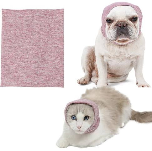 HTTDSLF Ohrenschutz für Hunde - Beruhigende, Warm Halten Ängste Lindern, Rosa, M