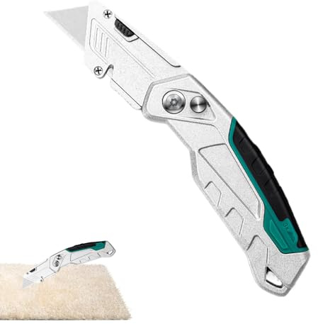 Coltelli tagliascatole, taglierina a scomparsa, coltelli multiuso per cassetti - Taglierina per cassetti multifunzione con contenitore di taglio nel manico, coltelli multiuso pieghevoli di sicurezza