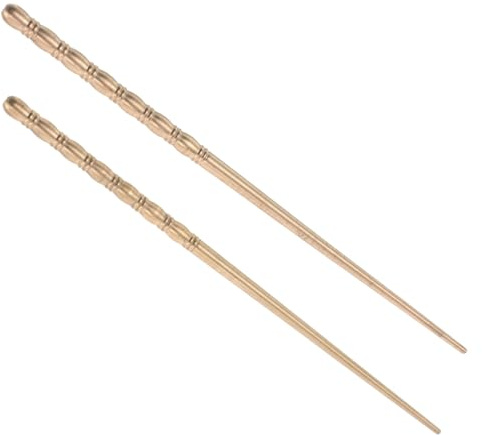 MOLUCKFU Copper Chopsticks for Tea Art Brass Long Metal Cooking Chopsticks for Tea Brewing and Noodles Kitchen Use