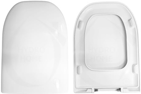Copriwater Sedile Wc AMICA NERO CERAMICA Come Originale, In Plastica Termoindurente Avvolgente,Colore Bianco MADE IN ITALY