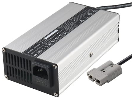 HTDRE Chargeur de Batterie pour Chariot élévateur 12 V, 24 V, 36 V, 48 V, 60 V, 72 V, avec Prise Anderson 50 A et 120 A, pour Chariot élévateur électrique, transpalette, autolaveuse.