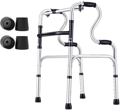TRTDYFKH Déambulateur léger for Personnes âgées, âgées et handicapées - Pliable, adapté à Une Utilisation en intérieur et en extérieur, capacité de Charge de 180 kg/400 LB(Walker with Seat)