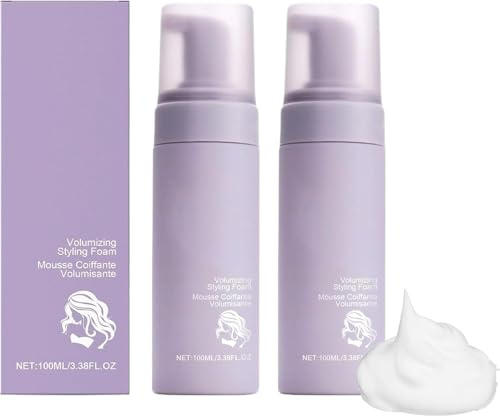 Mousse para peinar, espuma voluminizadora y brillante para peinar, cuidado capilar con fijación duradera para rizos, espuma en spray fácil de usar para todo tipo de rizos