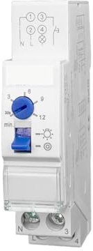 Temporizador de retardo de Escalera, relé de retardo de luz, 230 V, 16 A, Rango de 10 Minutos for Controles de iluminación de Pasillo, 1 Unidad(Blue Knob)