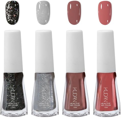 Vernis Semi Permanent Réfléchissant Pailleté 4 Couleurs Sans Lampe Uv Pailleté Vernis À Ongles Gel Brillant Séchage Rapide Vernis À Ongles Lot Pailleté Pour Femmes Diy Nail Art Salon