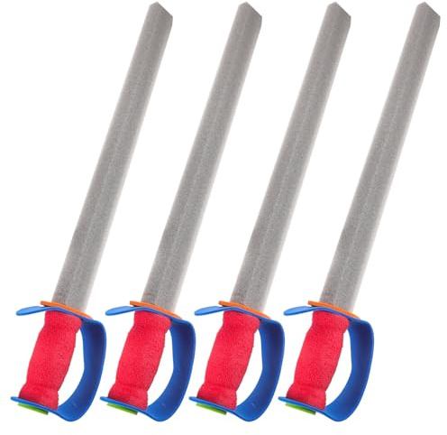Abaodam Set Da 4 Spade Di Schiuma Per Bambini, Giocattoli Di Scena Sicuri in Eva Bordi Arrotondati, Accessori Per Spettacoli e Giochi Di Scherma, Per Feste, Scuole Materne e Attività Ricreative