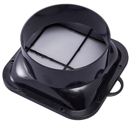 BlesConi ABS-Wandflansch-Lüftungsadapter, 150 mm, mit Filter, Kanalventilator-Schlauchanschluss für die Belüftung der Küchenhaube