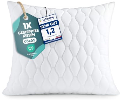 Utopia Bedding Kvilterad Innerkuddar för Säng och som Dekorativ Kudde, Soffkudde, Kuddfyllning för Soffa (1, vit, 65x65)