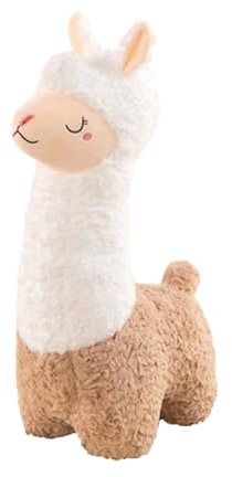 Xiyocadt Alpaka Kuscheltier, Stand Alpaka Plüschtier, Lama Stofftier, Lama Plüsch Spielzeug, Süße Weiche Kuscheltier, Geschenk Für Kinder Und Erwachsene (75 cm,Braun)
