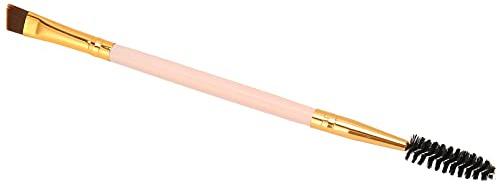 FILFEEL Brosse à Cils et Sourcils à Double extrémité avec Conception Inclinée, Outil de Maquillage Professionnel pour le Toilettage des Sourcils et des Cils (PINK)