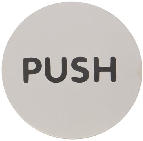 Durable Plaque de Porte 490065 Picto Rond (Push, 65 mm) Argent Métallique