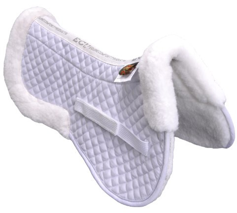 ECP Equine Comfort Products EuroTech Deluxe Sattelunterlage aus Polywolle, groß, mit Thermoregulierung, langlebig, stoßdämpfende Technologie, für alle Fahrstile, passend für Sättel 41,9 cm - 48,3 cm
