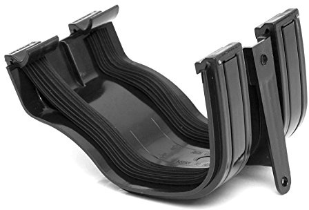 Polypipe OGEE Extra Capacity Gutter Union / Joiner ROG02b BLACK 130 x 70mm by Polypipe