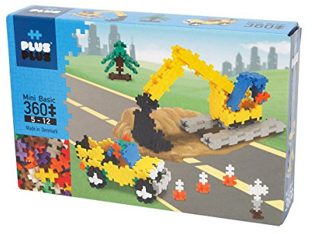 Plus-Plus Geniales Konstruktionsspielzeug, Basic, Baustelle, Bausteine-Set,360 Teile