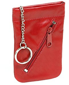 LEAS Schnappschlüsseltasche Schlüsselglocke Echt-Leder