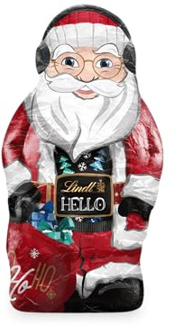 Lindt Schokolade | HELLO Xmas Santa | 140g | Weihnachtsmann aus feinster Vollmilch-Schokolade | festliche Weihnachtsfigur zum Verschenken in der Weihnachtszeit