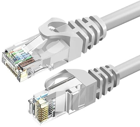 CABLEPELADO Cable de Red, Cable LAN, Cable de Datos, Cable Gigabit, Cable RJ45, Cable de Comunicaciones, Cable Trenzado, Categoría 6, Compatible PC, PS4, PS5, Xbox, Smart TV, Server, 20 Metros, Gris