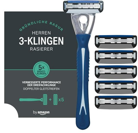 by Amazon Male 3 blade razor with 5 refills