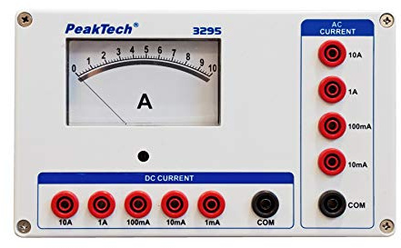 PeakTech 3295 - Analog Amperemeter 1mA 10mA 100mA 1A10A AC/DC
