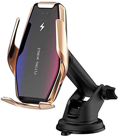 Supporto Caricabatteria Wireless per Auto con Bloccaggio Automatico, Yianerm 2 in 1 Qi 15W/10W/7.5W Presa d'Aria/Cruscotto Supporto Telefono