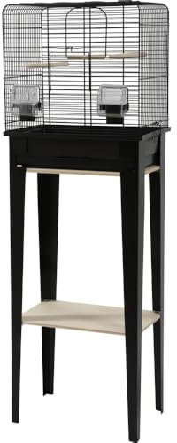 Zolux - Käfig und Möbel CHIC LOFT. Größe S. 38 x 24,5 x Höhe 113cm. Farbe schwarz. - ZO-104180NOI
