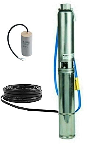4GS11 POMPA SOMMERSA PER POZZI LOWARA HP1.5 V230V400 90LTMIN MOTORE EBARA MADE IN ITALY (V230+CAVO 50MT+CONDENSATORE)
