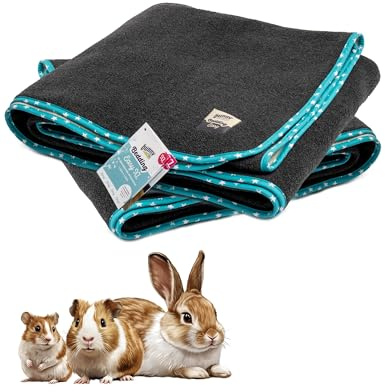 Bunny Nature Bedding Easy Türkis XL - Waschbare PIPI-Pads für Meerschweinchen, Kaninchen - Kleintier Decke - Weicher Fleece & Saugstarker Molton - Antiallergisch