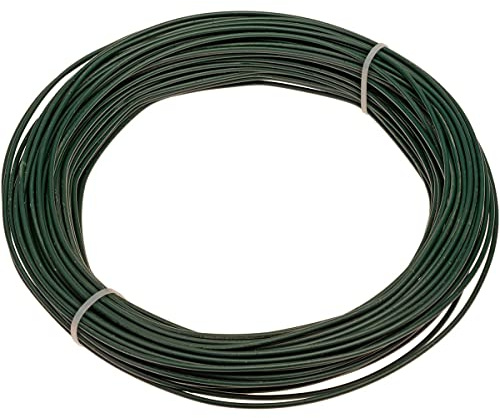 HaGa® Spänntråd 3 mm x 50 m – galvaniserad – trädgårdstråd för maskstaket – grön – hållbar – robust – UV-resistent