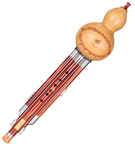 Student Erwachsener Kürbisseide Mahagonifarbene, Mehrfarbige Kürbisseide Musikinstrument Kürbisflöte Spielen Dauerhaft (Color : G-key)