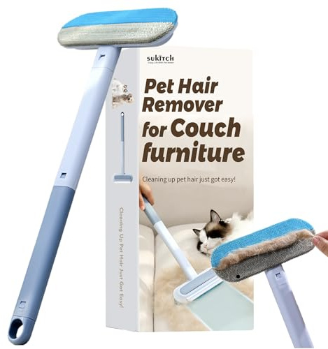 Pet Hair Remover for Couch, Grey, 17.7Inch, Durable, Reusable, Washable Lint Cleaner for Dog and Cat Hair, Gentle on Furniture, Effective on Carpets, Clothing, Bedding