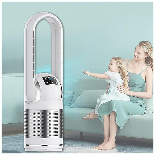 JUNZAI Ventilador de torre Con Control Remoto Pantalla Led Ventilador de torre Silencioso 3 Modos 8 Velocidades Ventilador Silencioso torre Oscilación 80° Temporizador 8H