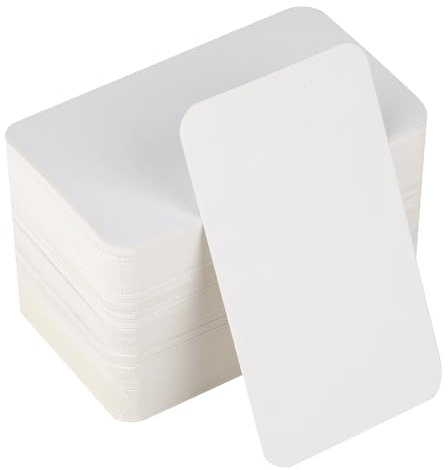 GUOYIHUA Confezione da 200 biglietti di carta bianca vuoti, carta kraft 200 gsm, 9 x 5,2 cm, biglietti fai da te, inviti, biglietti d'auguri