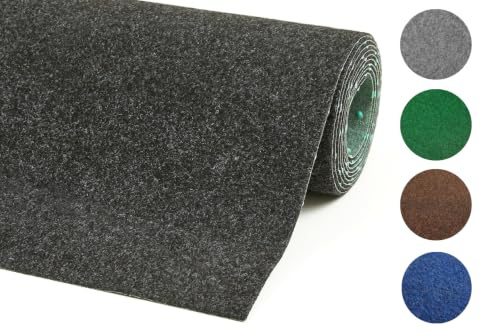 misento Kunstrasen Easy, Rasenteppich, 67x100 cm, Anthrazit | Balkonteppich, 4mm, Nadelfilz Kunstrasenteppich für Balkon, Terrasse und Camping, Outdoor Teppich