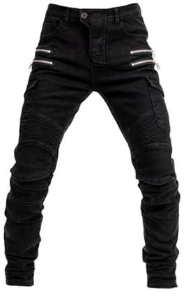 tinbarry Pantalon Moto Homme Pantalon de Protection avec Protections Pantalon Moto Sport avec Poches sur Les Cuisses Jean Moto avec 4 Types D'équipement de Protection Jean Slim Stretch Homme