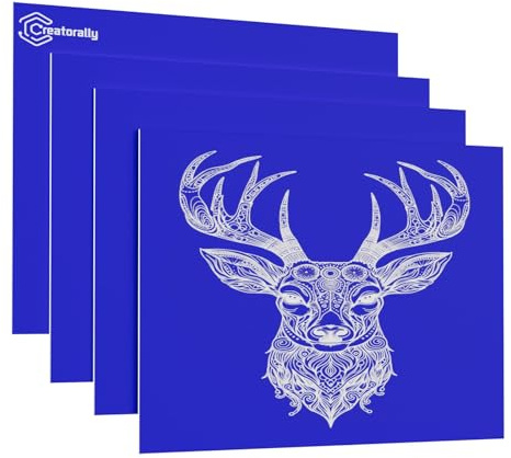 Creatorally Plaque Acrylique pour Gravure Laser, Plastique à Graver Bicouche 30x20 cm 1,3mm, Plaque Plexi Couleur 4 Feuilles Plaque a Graver pour Personnalisé Artisanale (Blanc sur Bleu)