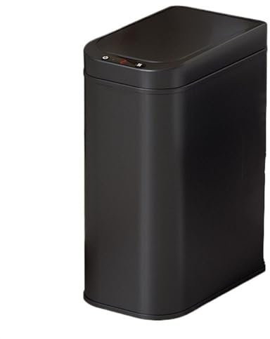 Cestino da Bagno Pattumiera Automatica in Acciaio Inossidabile, Pattumiera Senza Contatto con Chiusura Morbida e Rivestimento Interno, Pattumiera Moderna e Stretta in Metallo for Bagno, Cucina, Soggio