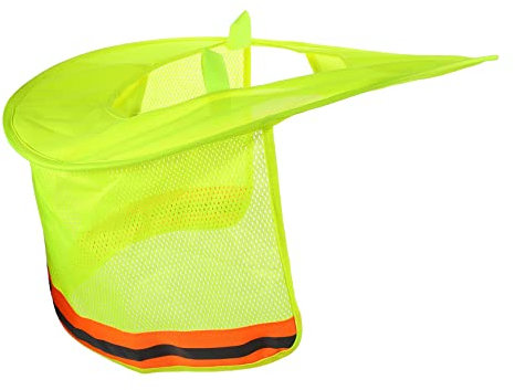 ORFOFE Schutzhelm-sonnenblendenabdeckung Gut Sichtbarer Hut Für Den BAU Reflektierendes Klebeband Sonnenschutznetz Belüftete Passform Helme